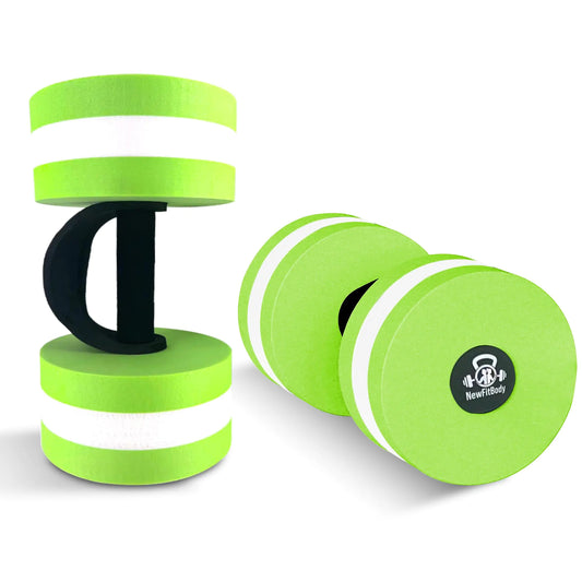 NewFitBody Water Dumbbells Set for Pool Weights - Aquatic Fitness Weights for Effective Water Workouts water aerobics weights & Therapy - Celebrate Health and Wellness with pool exercise equipment
